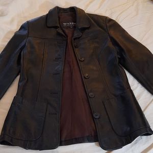 Wilsons S Black Leather jacket
